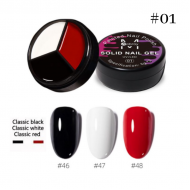 Παλέτα 3 Χρωμάτων Mobray Nail Art Painting Solid Cream Soak Off Gel No1