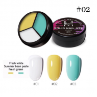 Παλέτα 3 Χρωμάτων Mobray Nail Art Painting Solid Cream Soak Off Gel No2