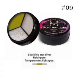 Παλέτα 3 Χρωμάτων Mobray Nail Art Painting Solid Cream Soak Off Gel No9