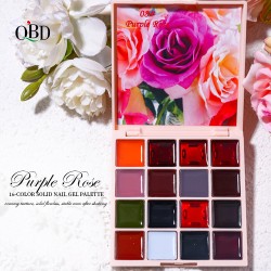 QBD Παλέτα 16 Χρωμάτων Gel Soak Off UV LED + 5 Πινέλα nail art ΔΩΡΟ