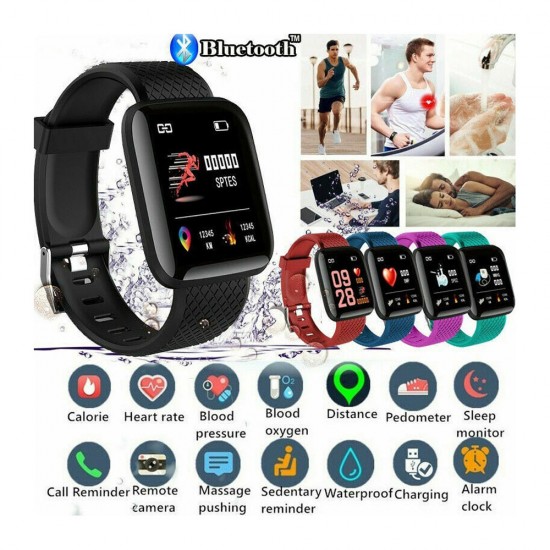 Smartwatch Fitness Μαύρο 116 Plus - P116