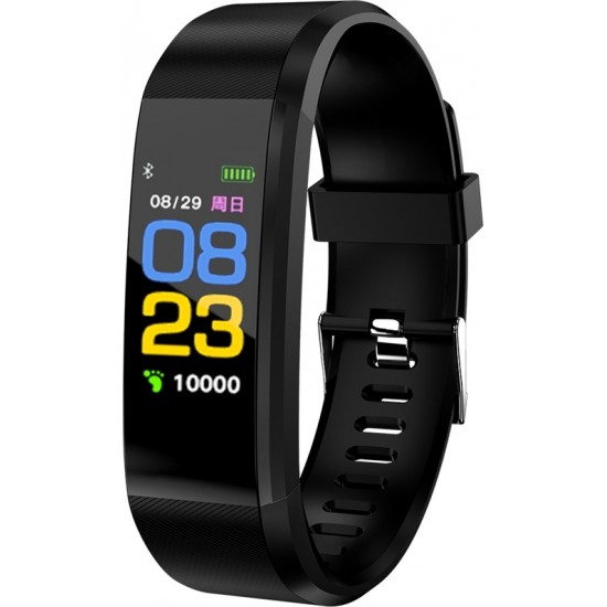 Smart band fitness tracker 115Plus Μαύρο