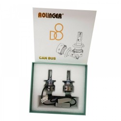 ROLINGER KIT LED H1 6000K FULL CANBUS XENON 9600LM LUMEN 6000K D8 AM-CANBUS-H1