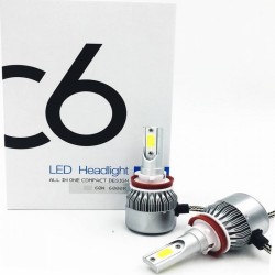 Φώτα LED αυτοκινήτου σετ 2τμχ 9005-HB3 36w 9-30V C6 6000Κ ψυχρό χρώμα AM-FOTA27