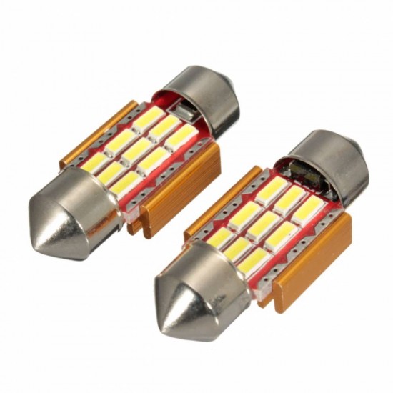 Λάμπα Led Festoon 31mm C5W Canbus 12v 9smd LED Ψυχρό Λευκό-σετ 2τμχ AM-LAM999