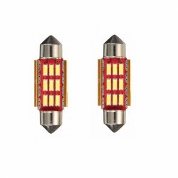 Λάμπα Led Festoon 36mm C5W Canbus 12v 9smd LED Ψυχρό Λευκό-σετ 2τμχ AM-LAMY99