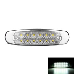 LED σετ 2τμχ Πλευρικά Φώτα Όγκου Φορτηγών Αλουμινίου Νίκελ IP66 12 SMD 12-24v AM-LEDA27