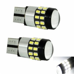 Led ψείρες λευκές T10 Rolinger Canbus 30led 12v - σετ 2τμχ AM-LEDD99