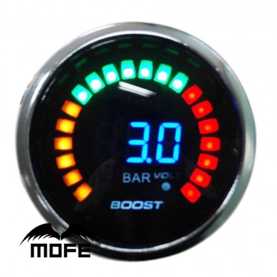 Μπαρόμετρο KET GAUGE 52mm 20 LCD 3 bar Turbo Boost AM-MPAY92