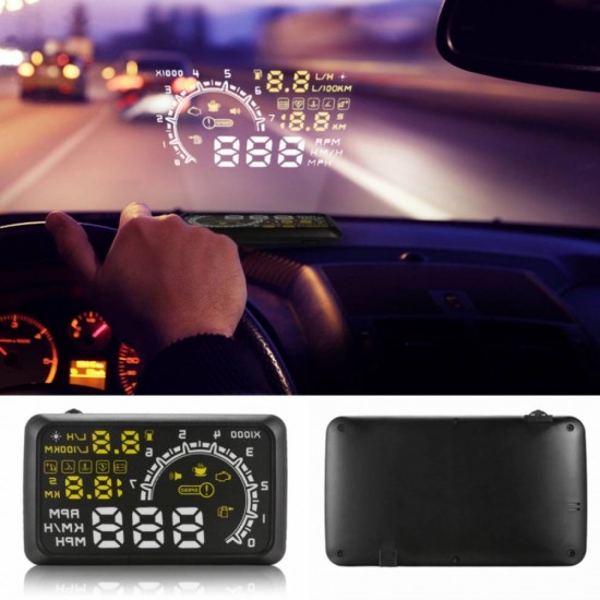 Οθόνη Head Up HUD αυτοκινήτου με OBD2 Interface και αντιολισθητική βάση AM-OTHOS4