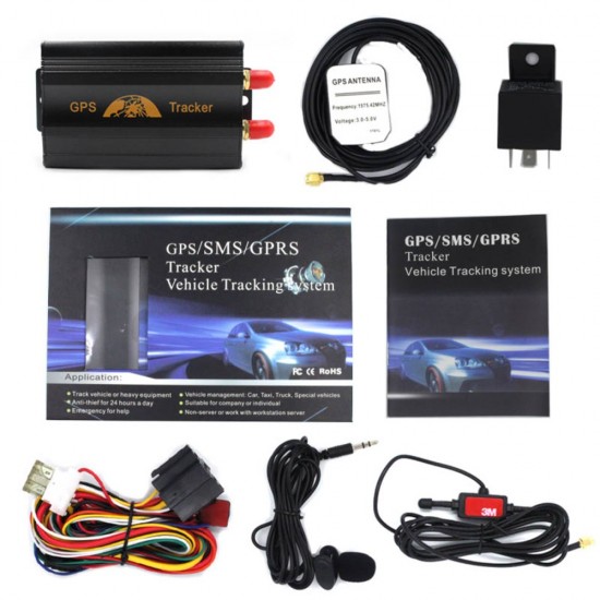 GPS Tracker εντοπισμού οχήματος με συναγερμό SOS 12v-24v AM-TK103B