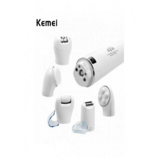 Συσκευή 5 σε 1 Αποτρίχωσης, Ξυριστική, Βούρτσα καθαρισμού, μασάζ , αφαίρεσης κάλων Kemei AP-KM-2199