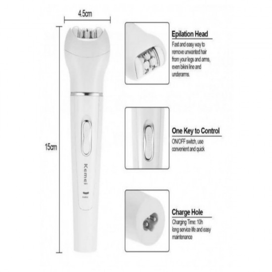 Σετ Αποτρίχωσης Epilator 5 σε 1 για Σώμα Kemei AP-KM-2199