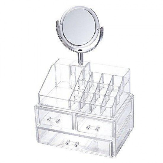 MAKE UP ORGANIZER ΚΟΥΤΙ ΑΠΟΘΗΚΕΥΣΗΣ ΤΕΣΣΑΡΩΝ ΕΠΙΠΕΔΩΝ ΜΕ ΚΑΘΡΕΦΤΗ JN-870