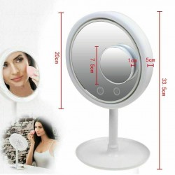 Στρογγυλός LED Καθρέφτης Ανεμιστήρας για Μακιγιάζ με Μεγένθυνση 5X - Mirror with Fan and Light K423-21155