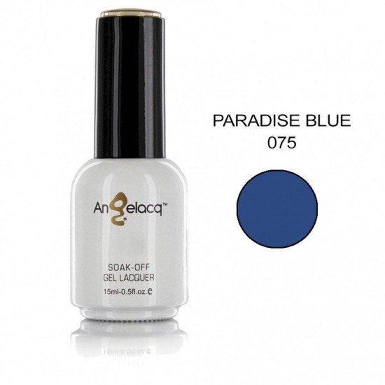 ΗΜΙΜΟΝΙΜΟ ΕΠΑΓΓΕΛΜΑΤΙΚΟ ΒΕΡΝΙΚΙ ANGELACQ 15ML - 0.5FL.OZ PARADISE BLUE 075 NY-AN075