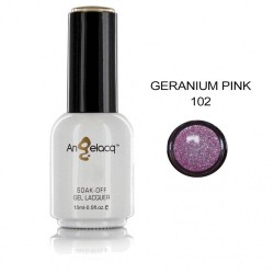 ΗΜΙΜΟΝΙΜΟ ΕΠΑΓΓΕΛΜΑΤΙΚΟ ΒΕΡΝΙΚΙ ANGELACQ 15ML - 0.5FL.OZ GLITTER GERANIUM PINK 102 NY-AN102