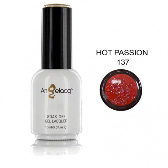 ΗΜΙΜΟΝΙΜΟ ΕΠΑΓΓΕΛΜΑΤΙΚΟ ΒΕΡΝΙΚΙ ANGELACQ 15ML - 0.5FL.OZ HOT PASSION 137 NY-AN137