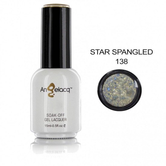 ΗΜΙΜΟΝΙΜΟ ΕΠΑΓΓΕΛΜΑΤΙΚΟ ΒΕΡΝΙΚΙ ANGELACQ 15ML - 0.5FL.OZ STAR SPANGLED 138 NY-AN138