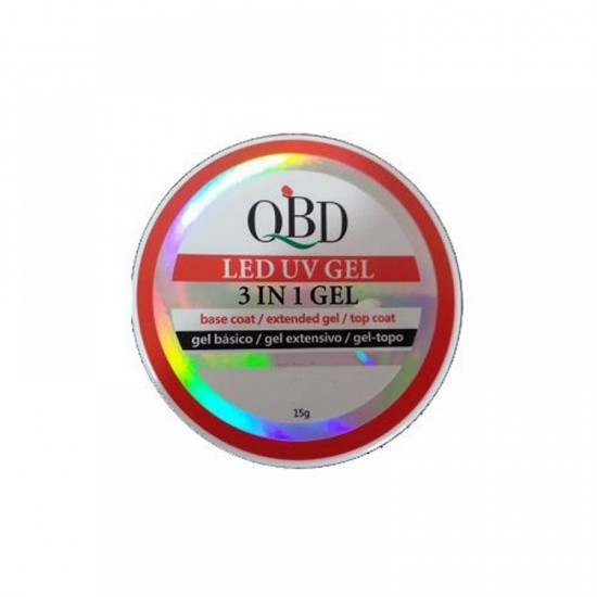 GEL ΝΥΧΙΩΝ 3 IN 1 GEL QBD LED UV 15GR BALANCE BUILDER GELS WHITE NY-QBD-1331-03