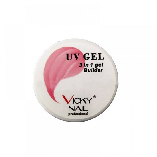 BUILDER GEL 3 IN 1 VICKY NAIL UV 15 GR NUDE PINK NY-VN-004