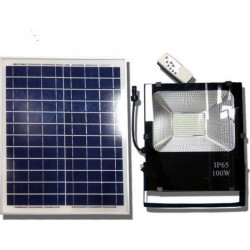 ΗΛΙΑΚΟΣ ΠΡΟΒΟΛΕΑΣ SLIM SOLAR 100W ΑΔΙΑΒΡΟΧΟΣ IP65 ΜΕ ΤΗΛΕΚΟΝΤΡΟΛ PR-WW3463