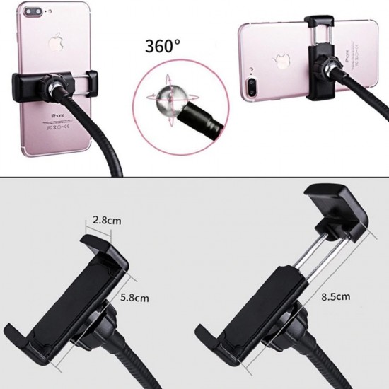 Photo Studio Selfie LED Ring Light with Cell Phone Mobile Holder for iPhone Android