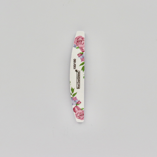 Λίμα Νυχιών Διπλής Όψης Flower Rose 100/180 Μισοφέγγαρο