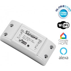 Sonoff Basic Smart Ενδιάμεσος Διακόπτης Wi-Fi σε Λευκό Χρώμα