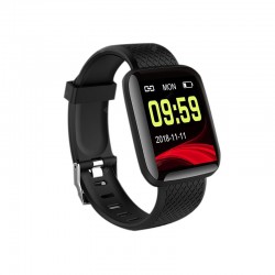 Smartwatch με Μετρητή Καρδιακών Παλμών Χρώματος Μαύρο Smart Band 116 SPM M116