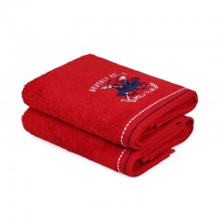 Σετ με 2 Πετσέτες Προσώπου 50 x 90 cm Χρώματος Κόκκινο Beverly Hills Polo Club 355BHP2228