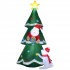 Φουσκωτό Χριστουγεννιάτικο Δέντρο Outsunny με Άγιο Βασίλη και κουτάβι, Περιλαμβάνονται φωτάκια LED και φουσκωτό, 112x80x180cm