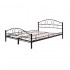 Διπλό Μεταλλικό Κρεβάτι 140 x 200 cm Χρώματος Μαύρο Hoppline HOP1000898-1