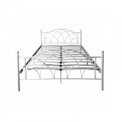 Διπλό Μεταλλικό Κρεβάτι 160 x 200 cm Χρώματος Λευκό Lotti Hoppline HOP1001134-2