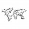 Μεταλλικός Διακοσμητικός Παγκόσμιος Χάρτης Τοίχου 110 x 61 cm Shally Dogan 02815301