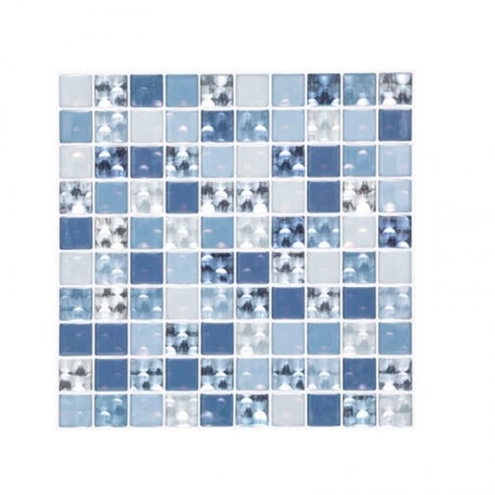 Σετ Διακοσμητικά Αυτοκόλλητα Τοίχου Πλακάκια 25.5 x 25.5 cm 2 τμχ Χρώματος Μπλε Atmosphera 150408-Blue