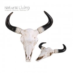 Διακοσμητικό Κρανίο Αγελάδας από Ρητίνη 37 x 40 x 9 cm Natural Living 54633
