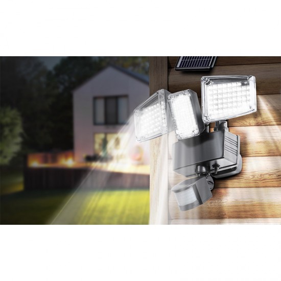 Διπλός Ηλιακός LED Προβολέας 12 W με Ανιχνευτή Κίνησης και Φωτοβολταϊκό Συλλέκτη SPM 40000074
