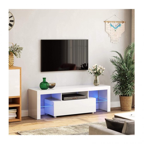 Ξύλινο Έπιπλο Τηλεόρασης με LED Φωτισμό 140 x 35 x 45 cm VASAGLE LTV14WT