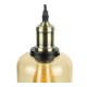 Κρεμαστό Μεταλλικό Μονόφωτο Φωτιστικό Οροφής με Γυάλινο Αμπαζούρ Μπουκάλι Χρώματος Καφέ Ανοιχτό E27 40 W Home Deco Factory LA12006