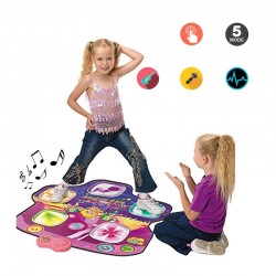 Παιδικό Μουσικό Χαλί με 5 Ηχητικά Εφέ Hip Hop 91 x 88 cm Bakaji 8050534662863