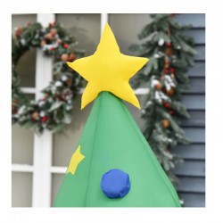Φουσκωτό Χριστουγεννιάτικo Δέντρο 176 cm με 3 Δώρα και LED Φωτισμό HOMCOM 844-390V70