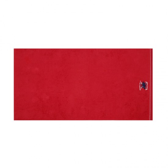 Σετ με 3 Πετσέτες Προσώπου 50 x 90 cm Χρώματος Κόκκινο - Γκρι - Λευκό Beverly Hills Polo Club 355BHP2291