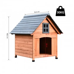Ξύλινο Σπίτι Σκύλου 81.3 x 91.5 x 98.5 cm PawHut D02-032