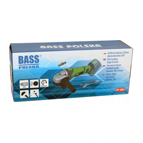 Γωνιακός Τροχός Μπαταρίας 20 V 125 mm Bass Polska BP-5804