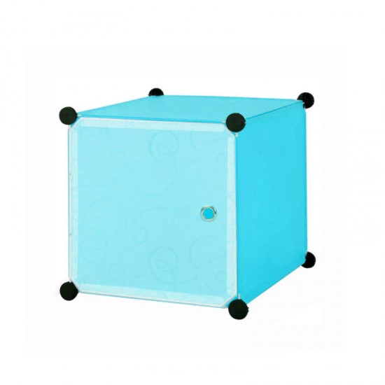 Σύστημα Αποθήκευσης - Πλαστική Ντουλάπα Χρώματος Γαλάζιο Hoppline HOP1000976-1