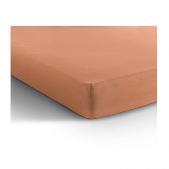 Υπέρδιπλο Σεντόνι Jersey με Λάστιχο 160 x 200 x 30 cm Χρώματος Πορτοκαλί Dreamhouse 8720105600401