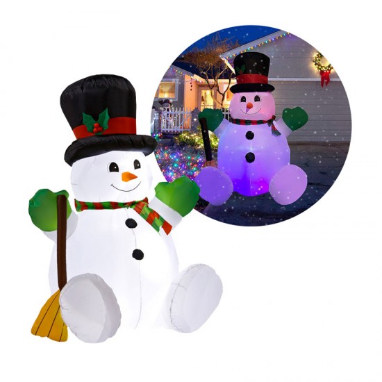 Φουσκωτός Χριστουγεννιάτικος Χιονάνθρωπος με LED Φωτισμό 150 cm Hoppline HOP1001115