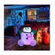 Φουσκωτός Χριστουγεννιάτικος Χιονάνθρωπος με LED Φωτισμό 150 cm Hoppline HOP1001115