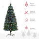 Χριστουγεννιάτικο Δέντρο με 180 Φωτάκια LED και Έγχρωμες Οπτικές Ίνες 150 cm HOMCOM 830-019